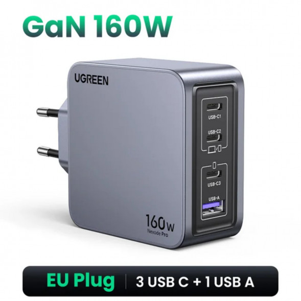 Сетевое зарядное устройство Ugreen 160W GaN USB-C в Мурманске