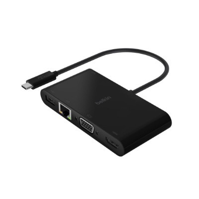 Док-станция Belkin USB-C Multimedia + Charge Adapter AVC004btBK, черный в Мурманске