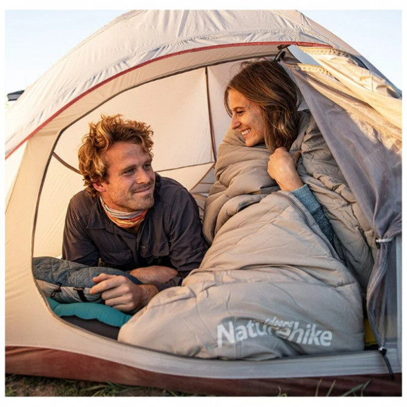 Спальный мешок Naturehike Envelope M180 (правый), серый в Мурманске