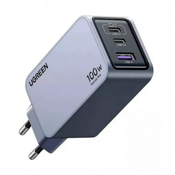 Сетевое зарядное устройство Ugreen GaN 100W USB-A + 2USB-C в Мурманске