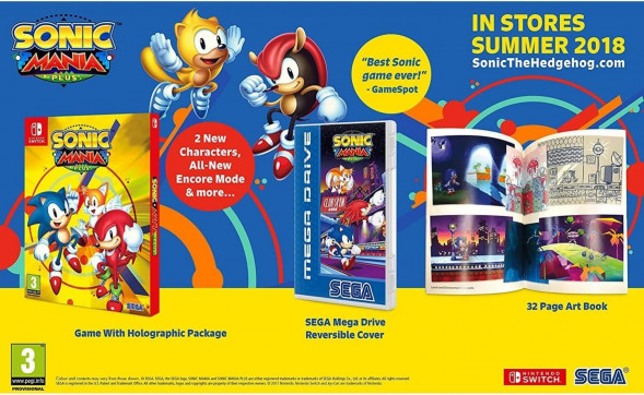 Sonic Mania Plus + Артбук (Nintendo Switch, Английская версия) в Мурманске