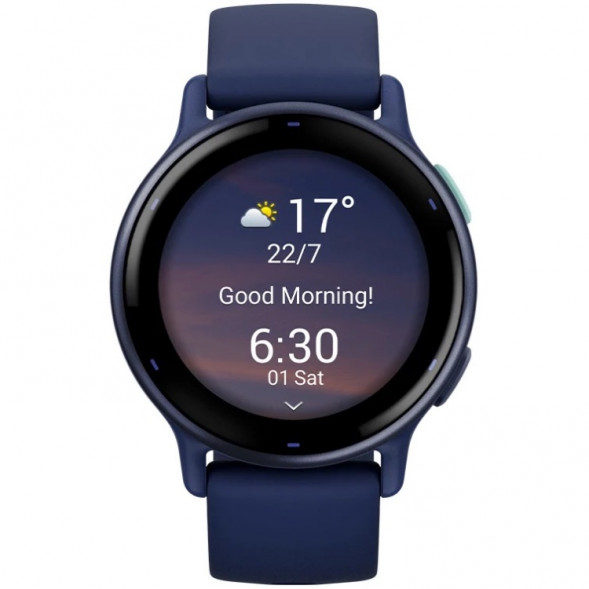 Умные часы Garmin Vivoactive 5, синие с металлически-синим безелем и силиконовым ремешком 010-02862-12 в Мурманске