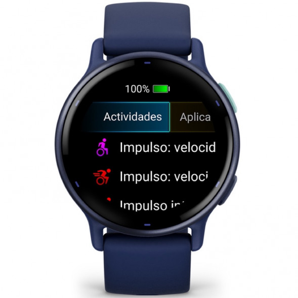 Умные часы Garmin Vivoactive 5, синие с металлически-синим безелем и силиконовым ремешком 010-02862-12 в Мурманске