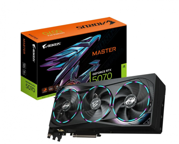 Видеокарта Gigabyte GeForce RTX 5070 AORUS MASTER, 12 ГБ GDDR7 в Мурманске