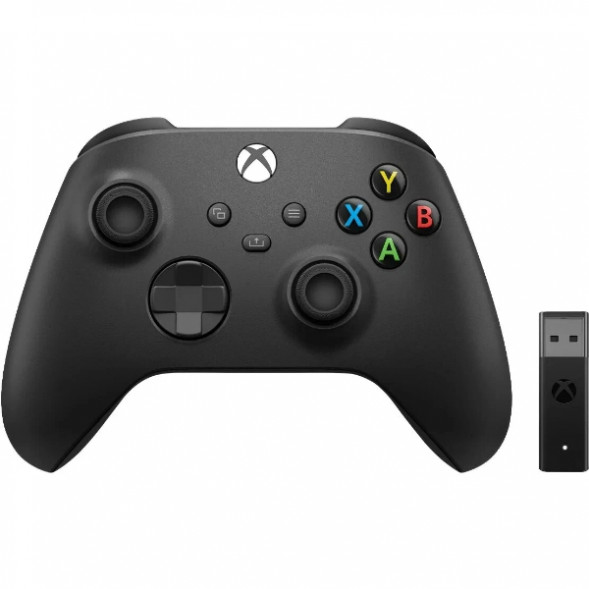 Геймпад Microsoft Xbox One and Series S/X Controller + беспроводной адаптер для PC, черный в Мурманске