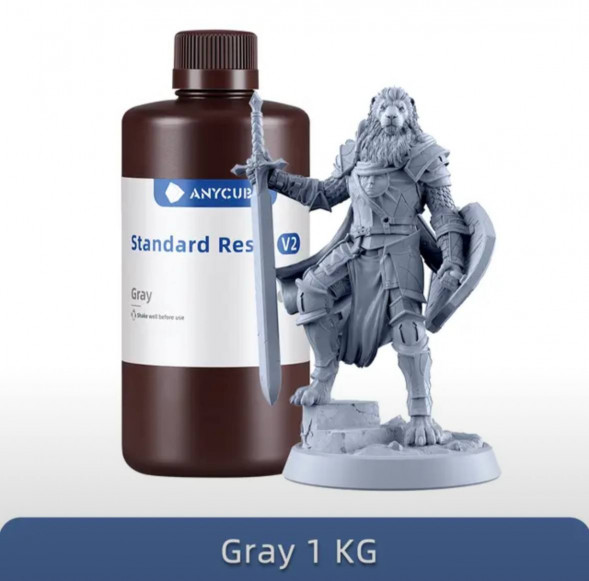 Смола для 3D печати ANYCUBIC Standart Resin V2 Gray 1 кг в Мурманске