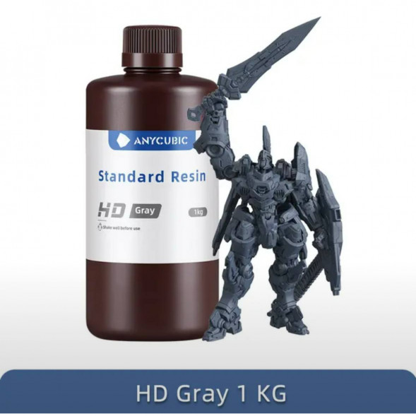Смола для 3D печати ANYCUBIC Standart Resin HD Gray 1 Кг в Мурманске