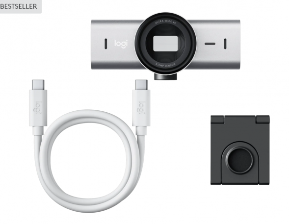 Веб-камера Logitech MX Brio 4K, Pale Grey в Мурманске