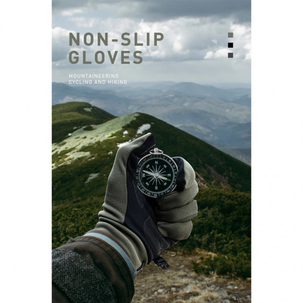 Перчатки сенсорные спортивные Naturehike Outdoor Full Touch GL10 (черный, L) в Мурманске