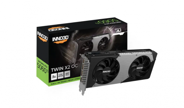 Видеокарта NVIDIA GeForce RTX 5060 Ti Inno3D Twin X2 OC 8GB N506T2-08D7X-193075N в Мурманске