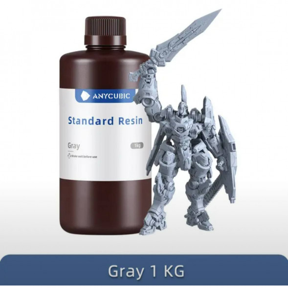 Смола для 3D печати ANYCUBIC Standart Resin Gray 1 Кг в Мурманске