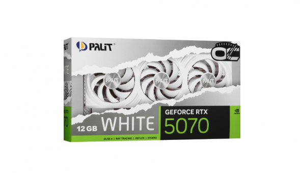 Видеокарта Palit NVIDIA GeForce RTX5070 WHITE OC 12ГБ GDDR7, OC в Мурманске