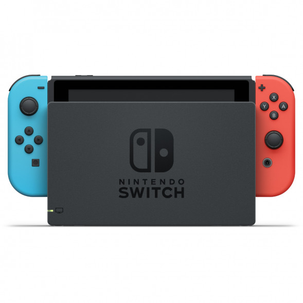 Игровая приставка Nintendo Switch OLED 64 ГБ, неоновый синий/неоновый красный в Мурманске