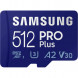 Карта памяти micro SDXC 512Gb Samsung PRO Plus U3 A2 V30 180/130MB/s в Мурманске