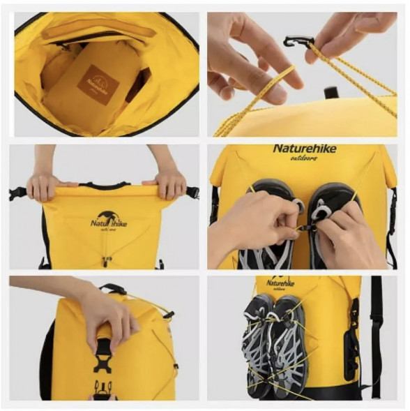 Герморюкзак Naturehike NH21FSB04 30 л, желтый в Мурманске