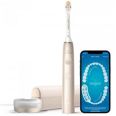 Звуковая зубная щетка Philips Sonicare 9900 Prestige HX9992, золотистое шампанское в Мурманске