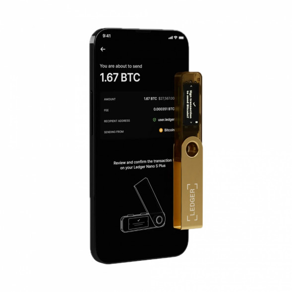 Криптокошелек Ledger Nano S Plus 1 шт., золотой в Мурманске