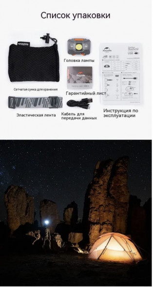 Налобный фонарь Naturehike TD-02, красный/белый в Мурманске