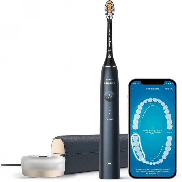 Звуковая зубная щетка Philips Sonicare 9900 Prestige HX9992, темно-синий в Мурманске
