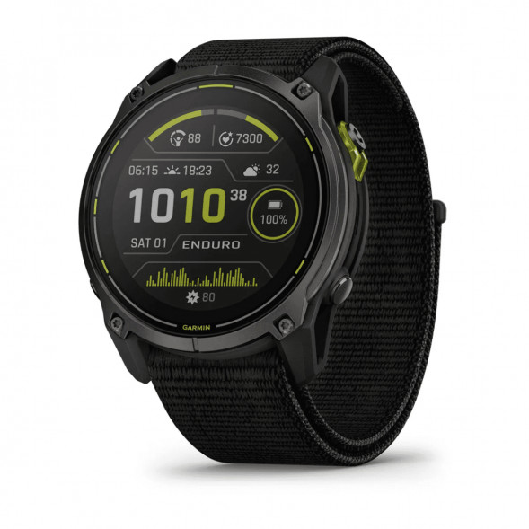 Умные часы Garmin Enduro 3 51mm Black с нейлоновым ремешком UltraFit 010-02751-01 в Мурманске
