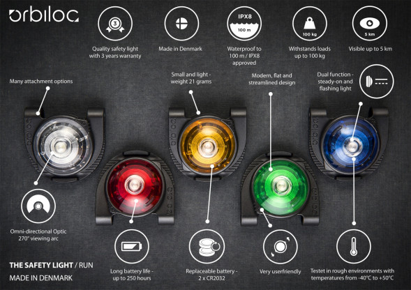 Фонарь для собак Orbiloc Dog Dual Signal Colours, красный в Мурманске