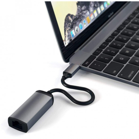 Адаптер Satechi USB-C - Ethernet ST-TCENM, серый космос в Мурманске