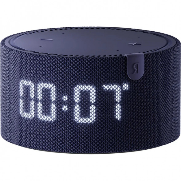 Умная колонка Яндекс Новая Станция Мини (с часами) - умная колонка с Алисой, синий сапфир в Мурманске