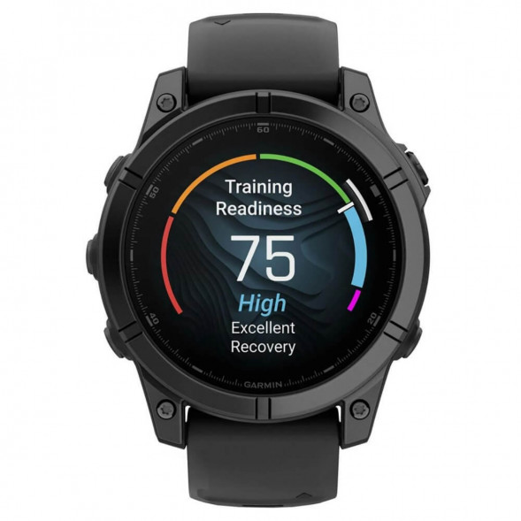 Умные часы Garmin Fenix E 47мм Amoled Slate Grey Steel с чёрным силиконовым ремешком 010-03025-01 в Мурманске
