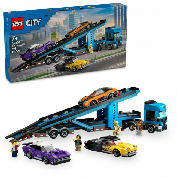 Конструктор LEGO City 60408 Грузовик-автовоз со спортивными автомобилями в Мурманске