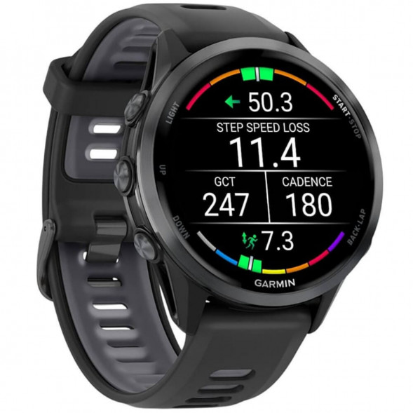 Умные часы Garmin Forerunner 970 Carbon Gray DLC Titanium ремешок Black/Translucent Whitestone 010-02969-10 в Мурманске