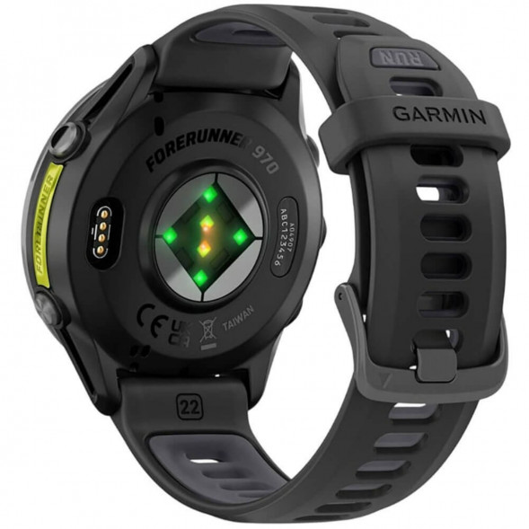 Умные часы Garmin Forerunner 970 Carbon Gray DLC Titanium ремешок Black/Translucent Whitestone 010-02969-10 в Мурманске