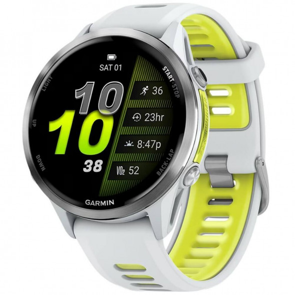 Умные часы Garmin Forerunner 970 Titanium Whitestone/Translucent Amp Yellow Band 010-02969-11 в Мурманске