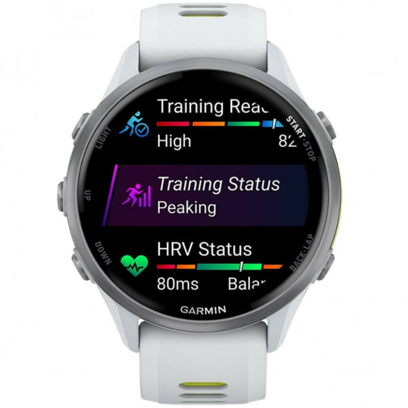 Умные часы Garmin Forerunner 970 Titanium Whitestone/Translucent Amp Yellow Band 010-02969-11 в Мурманске