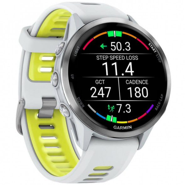 Умные часы Garmin Forerunner 970 Titanium Whitestone/Translucent Amp Yellow Band 010-02969-11 в Мурманске