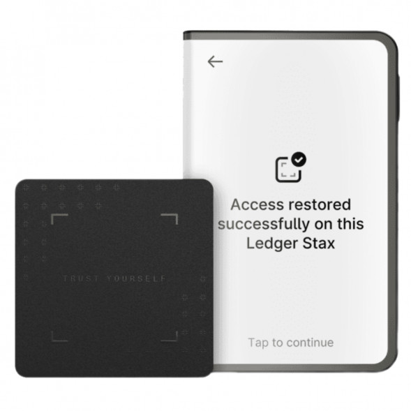 Аппаратный холодный криптокошелек Ledger Stax c чехлом Magnet Shell Black + Recovery Key в Мурманске