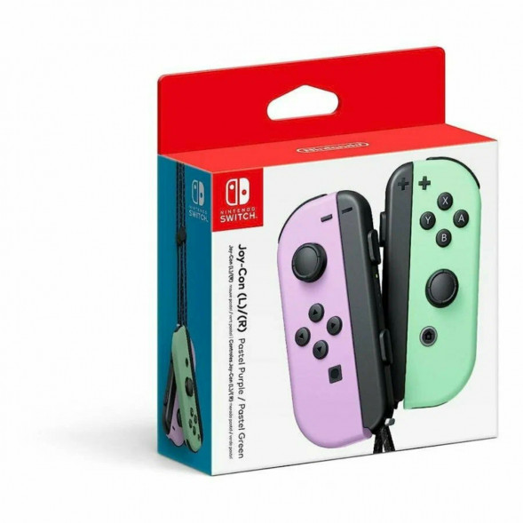 Геймпад Nintendo Switch Joy-Con controllers Duo, пастельный пурпурный / пастельный зеленый в Мурманске