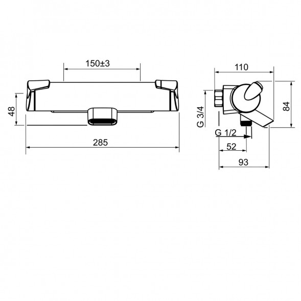 Термостатический смеситель для душа Oras Oras Optima ECO (7140), хром в Мурманске