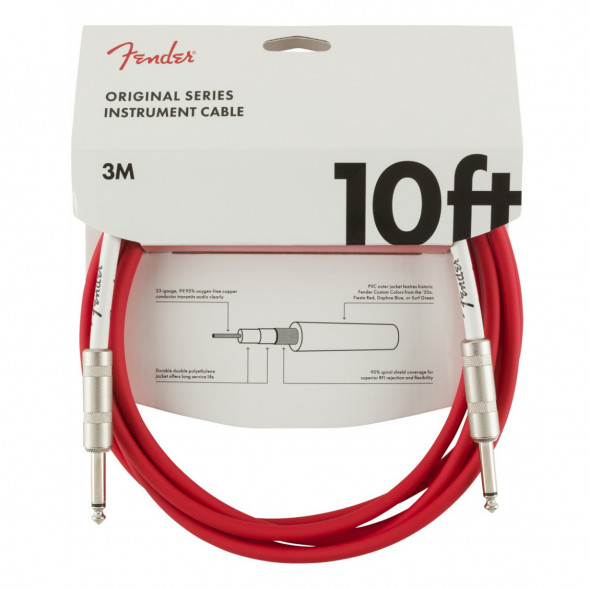 Инструментальный кабель Fender Original Series 10 Ft, 3 м, Jack 6.3, красный в Мурманске