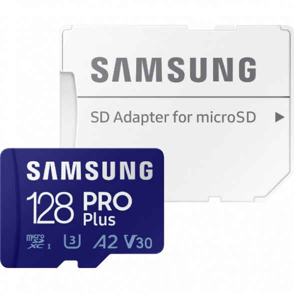 Карта памяти micro SDXC 128Gb Samsung PRO Plus U3 A2 V30 180/130MB/s (MB-MD128G-K) в Мурманске