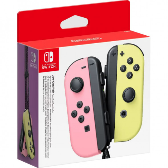 Геймпад Nintendo Switch Joy-Con controllers Duo, пастельный розовый / пастельный жёлтый в Мурманске