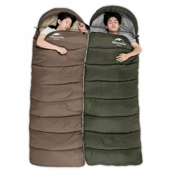 Спальный мешок Naturehike U350S (Правый), коричневый в Мурманске