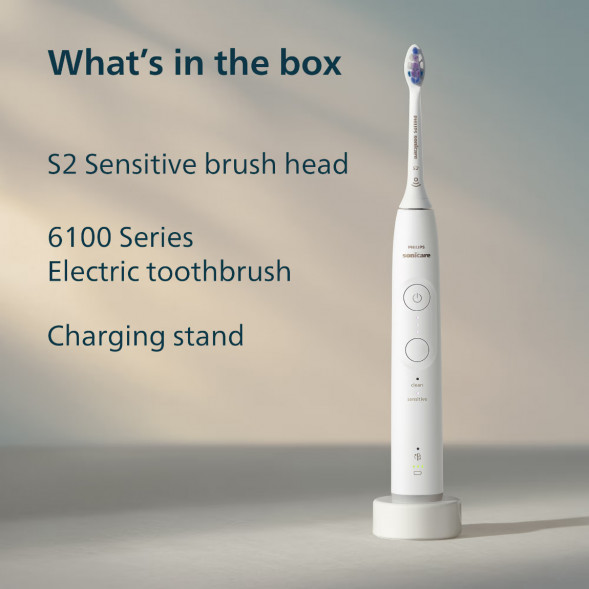 Электрическая зубная щётка Philips Sonicare 6100 HX7400/01, белый в Мурманске
