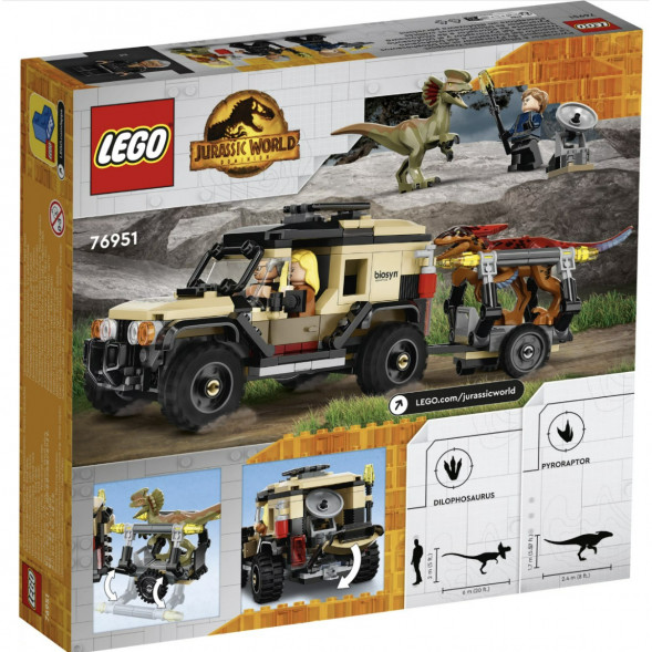 Конструктор LEGO Jurassic World 76951 Перевозка пирораптора и дилофозавра в Мурманске