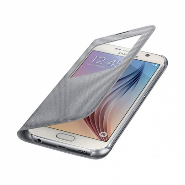 Чехол для Samsung Galaxy S6 S-View Cover (EF-CG920BSE), Silver в Мурманске