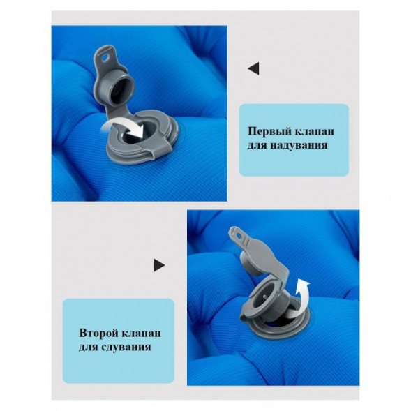 Надувной коврик туристический Naturehike FC-12, синий в Мурманске