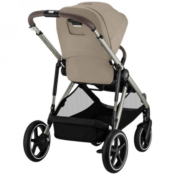 Детская коляска Cybex Gazelle S TPE Almond Beige с корзиной и дождевиком в Мурманске