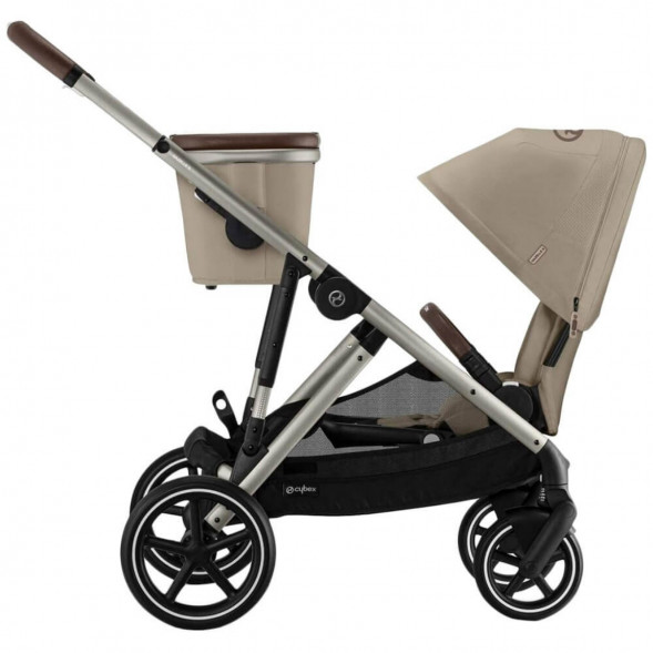 Детская коляска Cybex Gazelle S TPE Almond Beige с корзиной и дождевиком в Мурманске