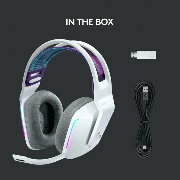 Игровая гарнитура Logitech G733 RGB Headset Wireless, White в Мурманске