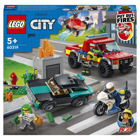 Конструктор LEGO City Fire 60319 Пожарная бригада и полицейская погоня в Мурманске