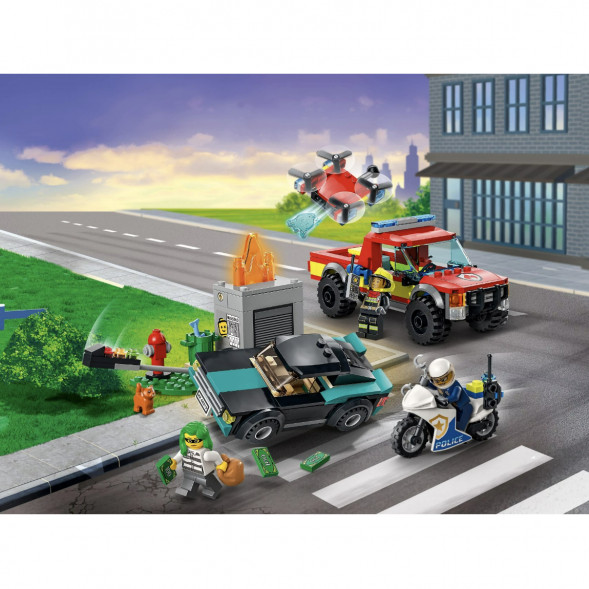 Конструктор LEGO City Fire 60319 Пожарная бригада и полицейская погоня в Мурманске